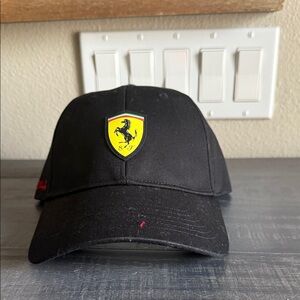 Ferrari Black Cap with Yellow Shield Emblem